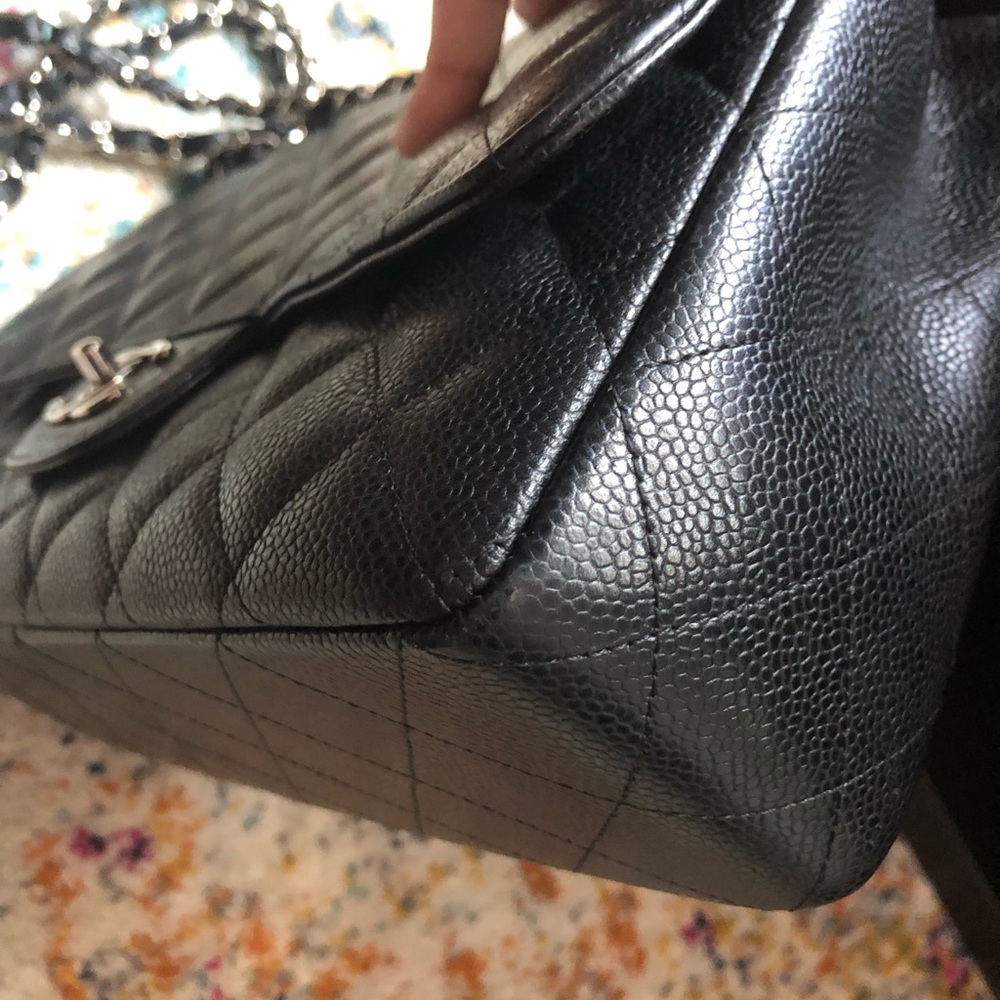 ❌SOLD❌Authentic CHANEL Single Flap Jumbo SHW - Picture 8 of 8